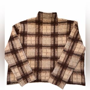 Brown Plaid women’s Zara Sweater